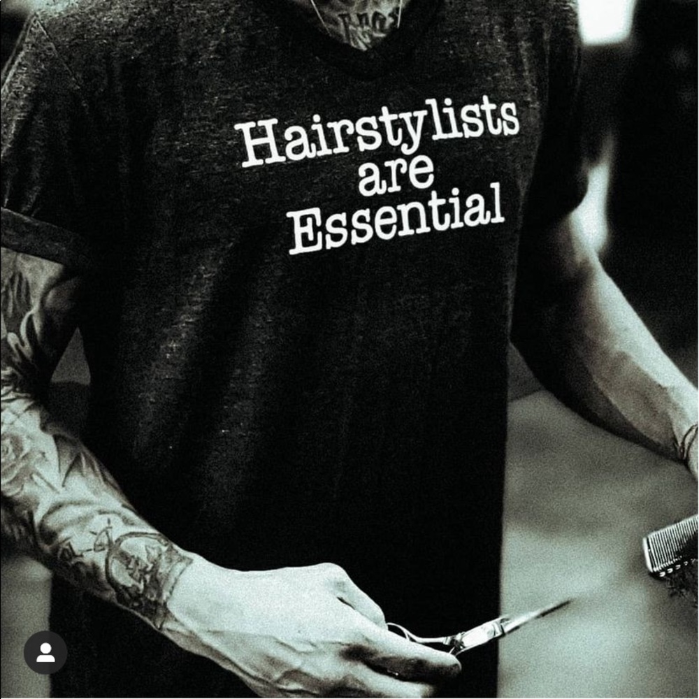 Hairstylists are E Essential men’s T-shirts various sizes